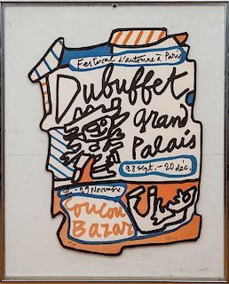Jean Dubuffet (1901-1985): Poster for the Dubuffet Retrospective, Grand Palais