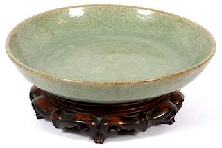 CHINESE CELADON POTTERY BOWL 18TH C.