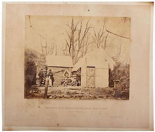 Alexander Gardner Albumen Photograph of Third Army Corps Headquarters at Brandy Station 