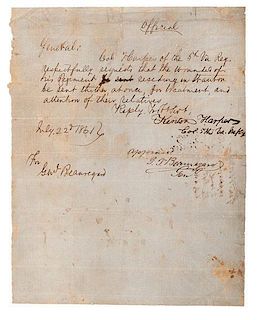 Kenton Harper ALS, July 22, 1861, Aftermath of Battle of Manassas with Beauregard Endorsement 