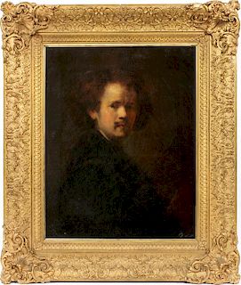 AFTER REMBRANDT OIL ON CANVAS C. LATE 19TH C.