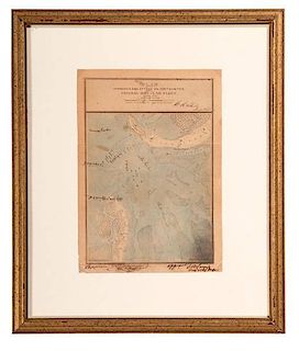 Charleston Harbor, Civil War-Date Map Owned by Confederate Engineer Col. David B. Harris, Plus 