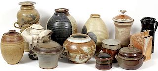 JIM KRISTICH POTTERY VASES COVERED POTS