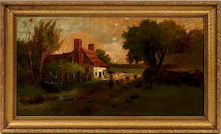 ENGLISH OIL ON CANVAS 19TH C.
