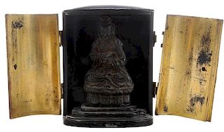Bronze Figure of a Seated Buddha in a