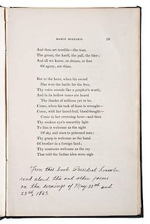 Admiral John Dahlgren, Personal Book of Poems from which Abraham Lincoln Read Aloud, May 1863 