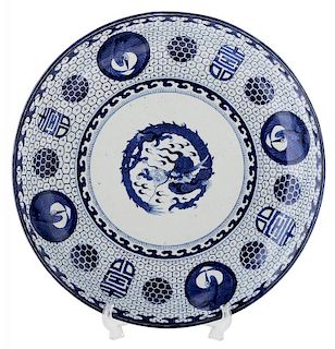 Large Arita Blue and White Porcelain