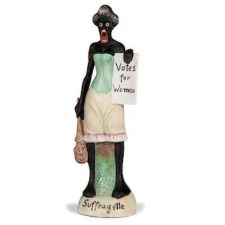 African American Suffragette, Votes for Women, Bisque Figurine 