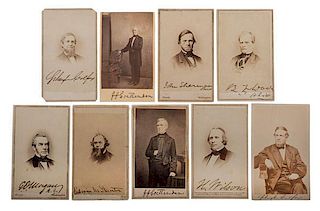 Civil War-Era Senators, Governors, and Cabinet Members, Signed Group of CDVs 