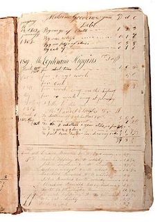 Abner Chapman, First Schoolteacher & Storekeeper in Union County, Ohio, Early 19th Century Store Ledger & Related Documents 