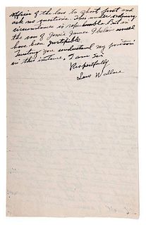Lew Wallace Letter, Including Discussion of Jesse James 