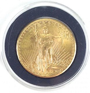 1927 US $20 gold coin MS 60/63