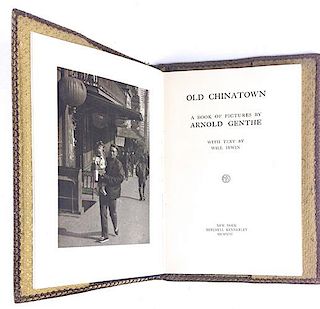 Rare Chinese book "Old Chinatown: A Book of Pictures" by Arnold Genthe- New York 1908, copyright 1912 Mitchell Kennerley. Book has period appropriate 