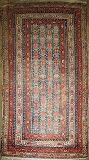 early 20th c Persian area rug with extra guard borders, 4' 3ﾔ x 7' 10ﾔ