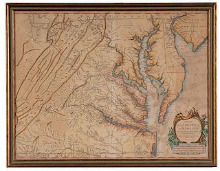 Map of Virginia and Maryland, 1755 