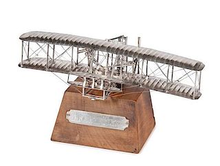Wright Flyer, Hallmarked Sterling Silver Model 