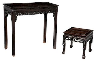 Small Hardwood Altar or Scroll Table