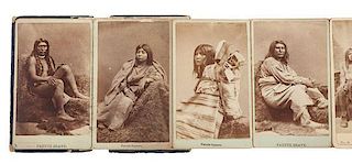 C.W. Carter's Celebrated Indian Photographs, Salt Lake City, Containing Twelve CDVs of Pahute, Ute, & Cheyenne Indians 