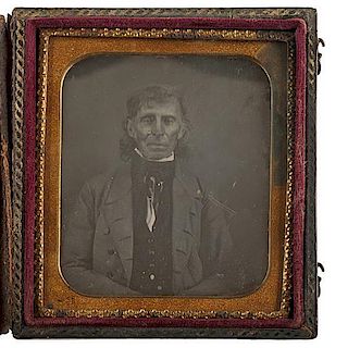 Fine Sixth Plate Daguerreotype of a Distinguished Iroquois Indian 