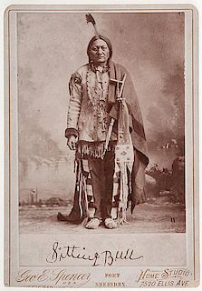 Sitting Bull Cabinet Card by George Spencer 
