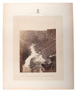 William Bell, Wheeler Expedition Photograph, "Grand Canon, Colorado River, Near Paria Creek, Looking West" 