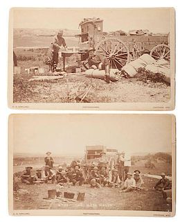 C.D. Kirkland's "Views of Cow-Boy Life," Two Fine Views of Cowboys at the Chuck Wagon 