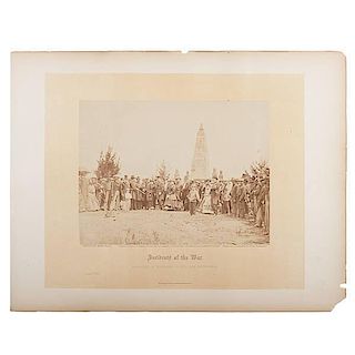 Alexander Gardner Albumen Photograph of the Dedication of the Monument on Bull Run Battlefield, June 1865 