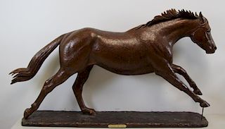 NEWMARK, Marilyn. Bronze Clad Sculpture,"Racing