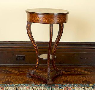 Dutch Marquetry Drum table 