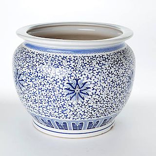 Blue and White Porcelain Planter 