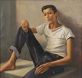 DOHANOS, Steve. Oil on Canvas. Portrait of a Boy,