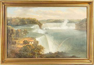 Godfrey Nicholas Frankenstein (American, 1820-1873) (Attributed), Oil on Canvas, Niagara Falls