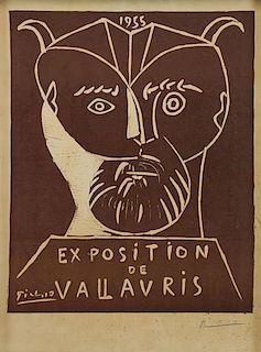 PICASSO, Pablo. "Exposition de Vallauris" Linocut