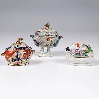English Lidded Vegetable Dishes 