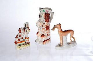 Staffordshire Pitcher and Figures 