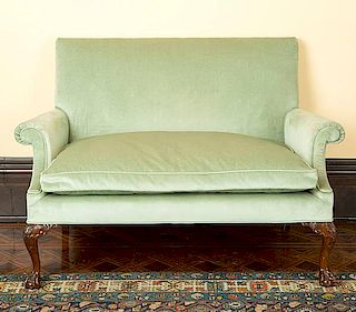 Georgian-style Chippendale Settee 