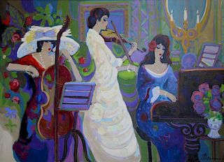 MAIMON, Isaac. Oil on Canvas.  Musicians in