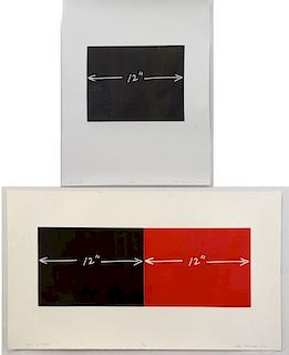 BOCHNER, Mel. Two Signed Etchings and Aquatints.