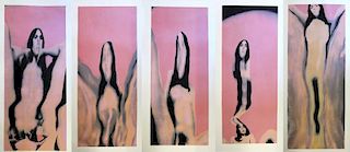 BELL, Larry. Untitled (Nudes) 1974. Set of 5 Color
