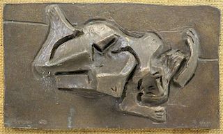 EMANUEL, Herzl. Abstract Figural Bronze.