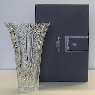 Large Waterford Crystal Trumpet Form Vase.