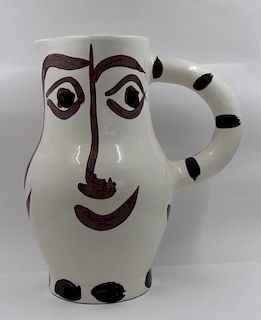 PICASSO, Pablo.1959 Signed Turned Pitcher "Four