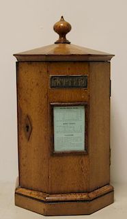 Antique English Mail Box Form Oak Letter Organizer