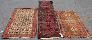 Lot Of 3 Antique Throw Rugs To Include