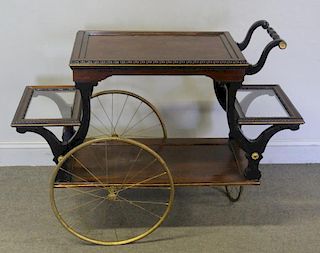 Regency Lacquered and Rosewood Tea Cart.