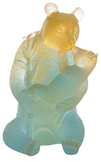 Daum [Pate de Verre] Figure of Bear