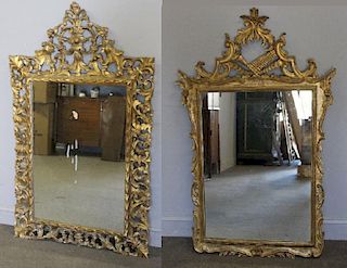 2 Venetian Style Giltwood Mirrors.
