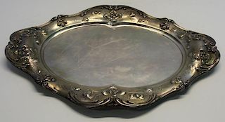 STERLING. Reed & Barton Floral Decorated Oval