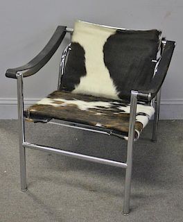 Midcentury Corbusier LC1 Chair with Pony Hair.