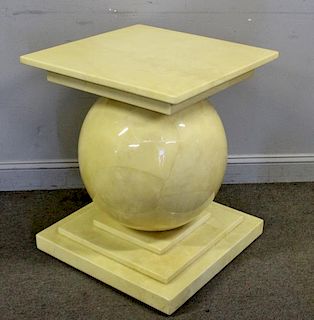 Midcentury Karl Springer Style Goatskin Table.